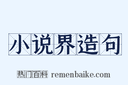 小说界造句是什么意思的图片